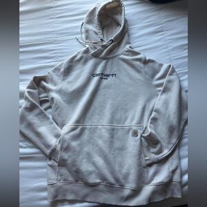 Carhartt women’s Cream Pullover Hoodie with Logo